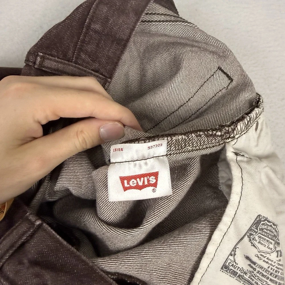 Vintage 90s Levis 501 XX Jeans Mens 36x34 Brown Plum Faded Button Fly Denim‎